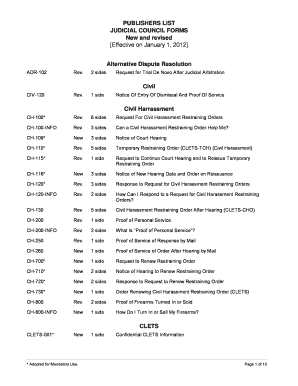 California Civil Harassment Restraining Order