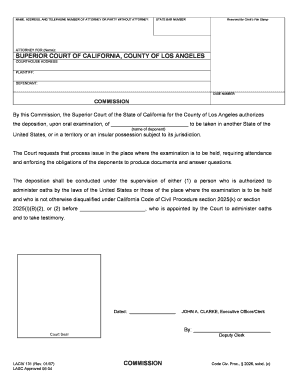 California Deposition Commission