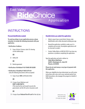 East Valley RideChoice Application