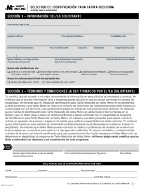 Reduced Fare ID Application