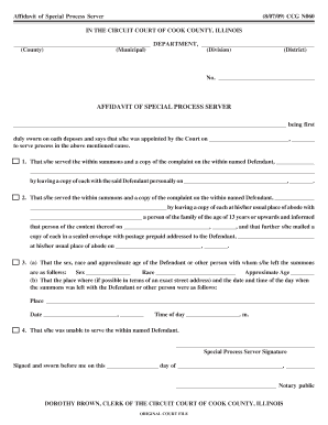 Affidavit of Special Process Server