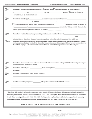 Interim Plenary Order of Protection