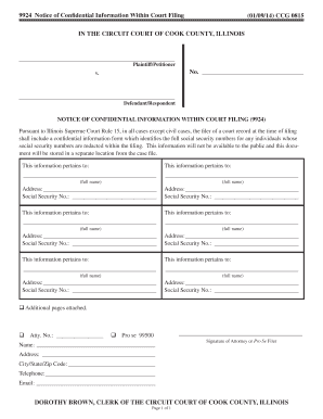 Notice of Confidential Information Within Court Filing