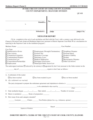 Mediator Report Form 5