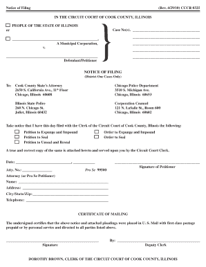 Illinois Notice of Filing