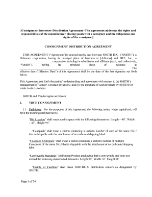 Consignment Inventory Distribution Agreement--This bb - ALI CLE - files ali-aba