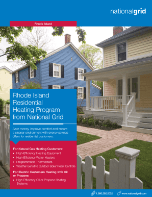 Rhode Island Residential Heating Program Rebate Form