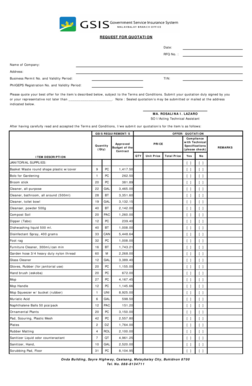 Request for Quotation Form