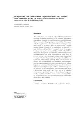 Analysis of the conditions of production of Cidade dos bb - SciELO - scielo