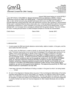 Informed Consent for DNA Testing