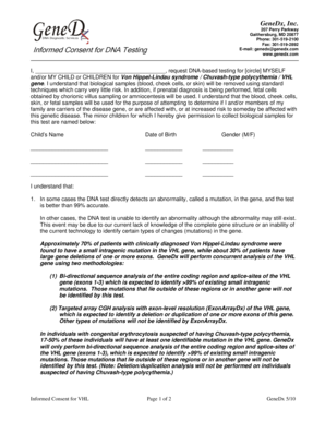 Informed Consent for DNA Testing