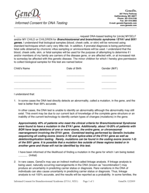 Informed Consent for DNA Testing