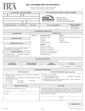 IRA Contribution Form