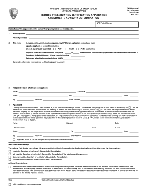 Historic Preservation Certification Application