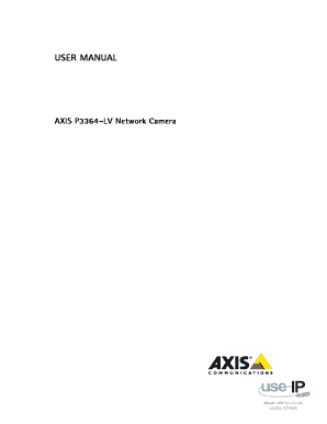 AXIS P3364-LV Network Camera 0468-001 User Manual - Use-IP