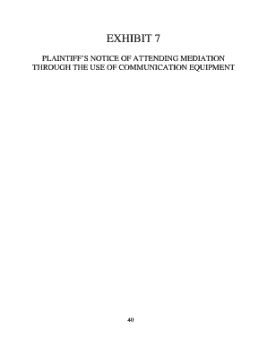 Plaintiff’s Notice of Attending Mediation