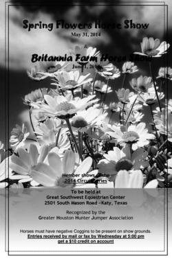 Prizelist & Entry Blank - Greater Houston Hunter/Jumper Association - ghhja