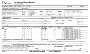 Aetna Health Enrollment Change Request Form