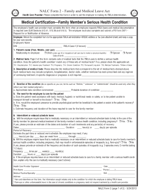 Medical certification form pdf - FMLA forms 5-24-13 Layout 1 - nalcbranch1100