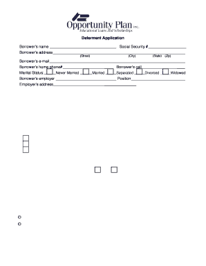 Student Loan Deferment Application