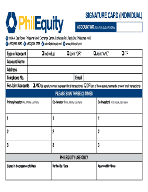 PhilEquity Signature Card