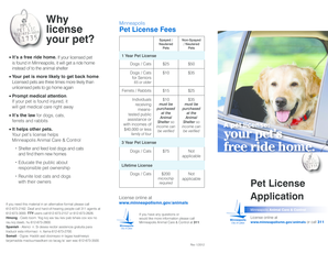 Minneapolis Pet License Application