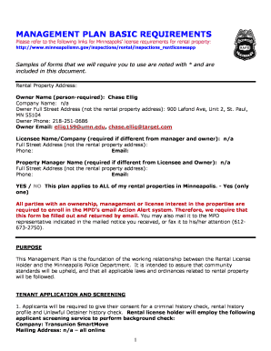 Minneapolis Rental Property Management Plan