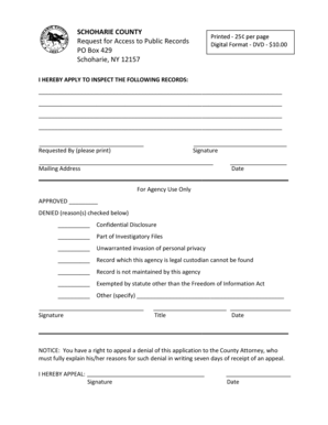 New York Request for Access to Public Records