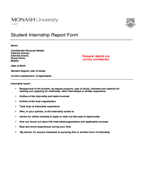 how to write a law internship report