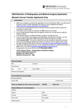 Printable dinner menu template - 2009 Bachelor of Radiography and Medical Imaging Application ... - med monash edu