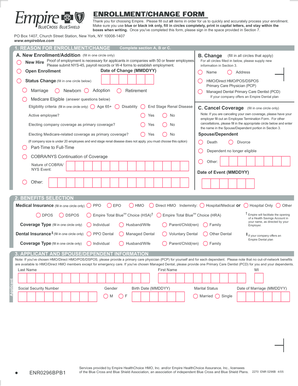 Empire Health Insurance Enrollment Form