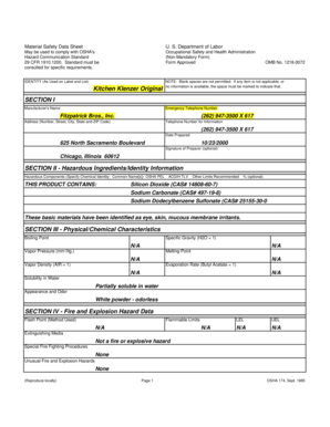 Material Safety Data Sheet