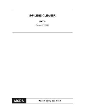 Material Safety Data Sheet