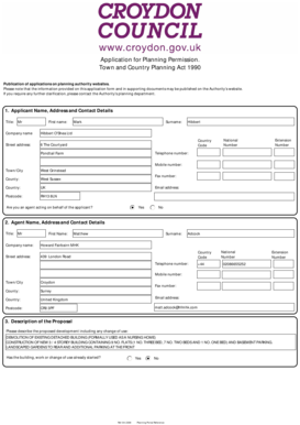 UK Planning Permission Application Form