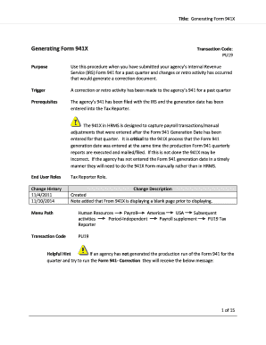 IRS Form 941X Correction