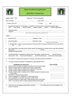 Open Enrollment Application