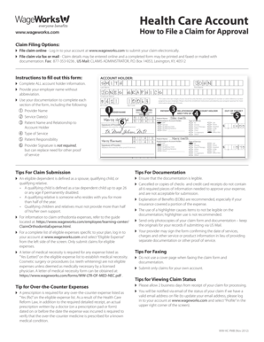 WageWorks Health Care Account Pay Me Back Claim Form