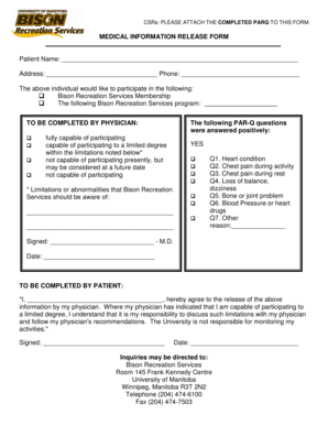 Medical Information Release Form