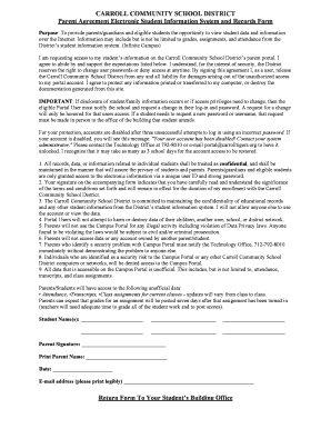 Carroll Community School District Parent Portal Agreement