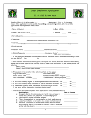 Open Enrollment Application