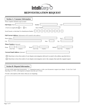 Reinvestigation Request Form