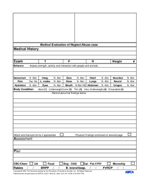 Medical Evaluation of Neglect/Abuse Case