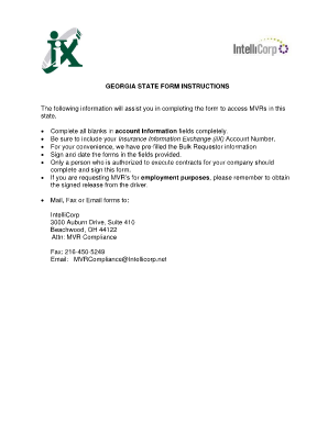 Georgia Bulk MVR User Certificate