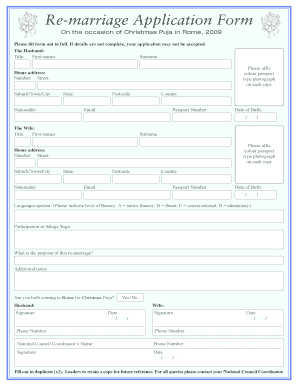 second marriage permission form pdf