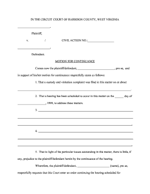 Motion for Continuance