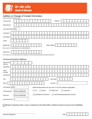 Contact Information Update Form