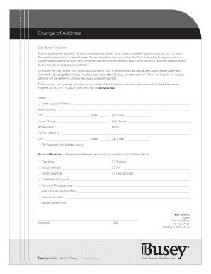 Busey Change of Address Form