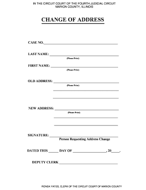 Change of Address Form