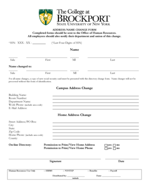 Address/Name Change Form