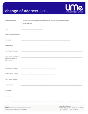 Change of Address Form